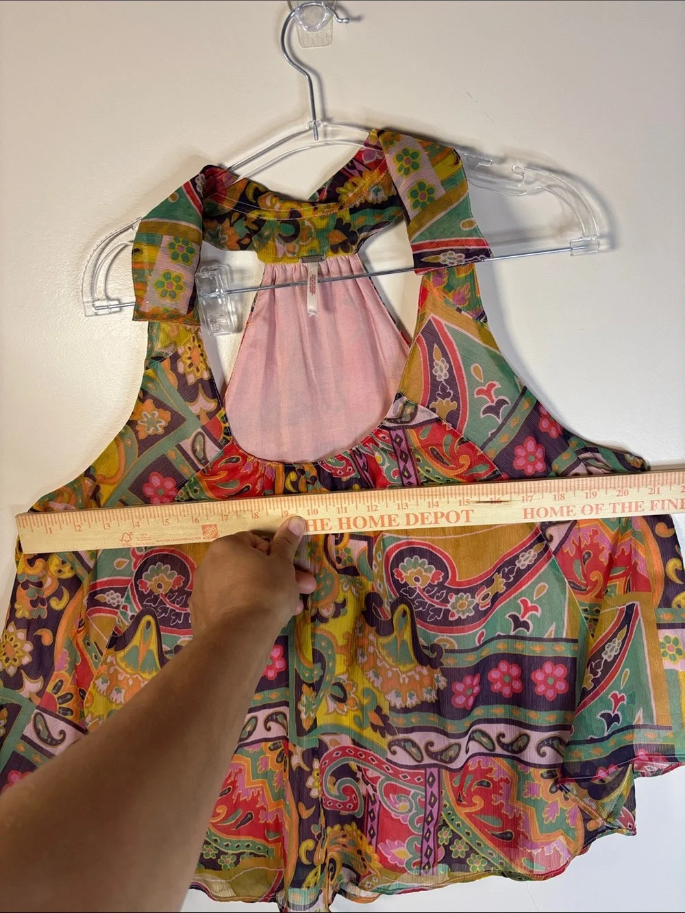 Free People Multicolor Paisley Halter Tank Top - Pink, Green & Yellow